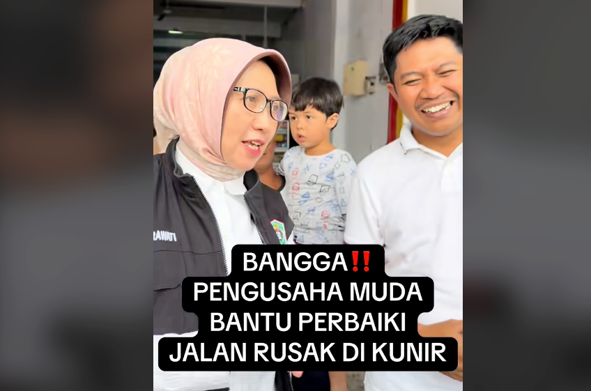 Pengusaha dan Pemkab Lumajang Bergotong Royong Perbaiki Jalan Rusak di Kunir