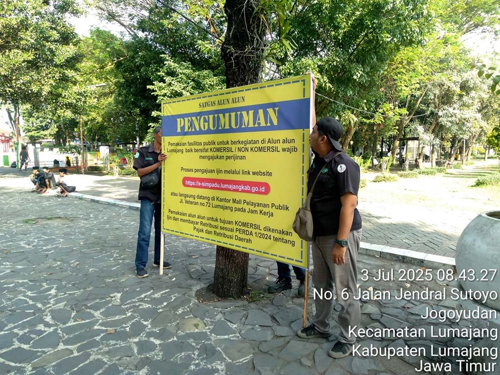 Pemkab Lumajang Wajibkan Izin untuk Semua Kegiatan di Alun-Alun, Komersial hingga Sosial