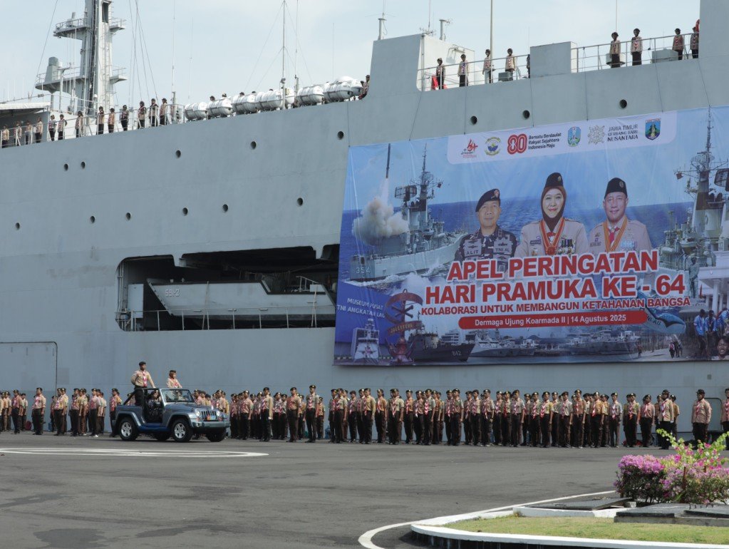 Hari Pramuka ke-64 Jawa Timur Digelar di Koarmada II Surabaya