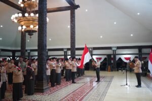 Pramuka Lumajang Gelar Apel Ulang Janji Peringati Hari Pramuka ke-64