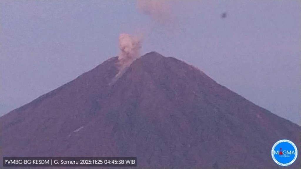 Update Semeru Hari Ini: Kolom Abu 800 Meter, Status Masih Awas