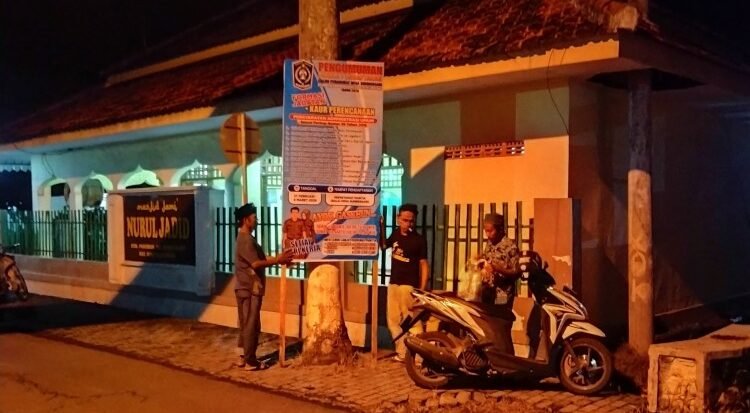 Seleksi Kaur Perencanaan Dibuka, Panitia Pasang Banner Pengumuman di Empat Dusun