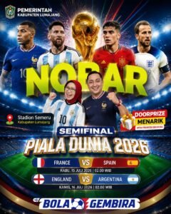 Gelar Nobar Gratis Semifinal Piala Dunia 2026, Pemkab Lumajang Fasilitasi Lapak UMKM